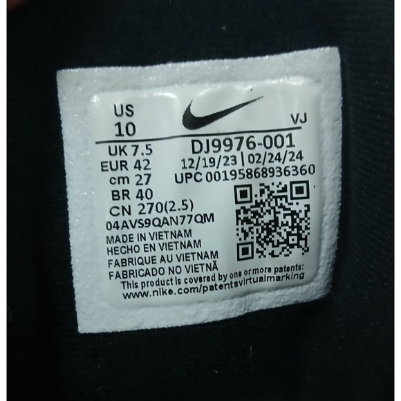 Nike Women\'s React Escape Run 2 Running Shoes DJ9976-001 Black White Gum Sz 10‎